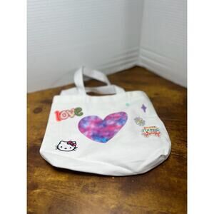 NWOT Y2K “hello kitty” handmade reusable canvas tote bag